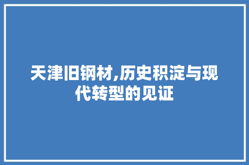天津旧钢材,历史积淀与现代转型的见证