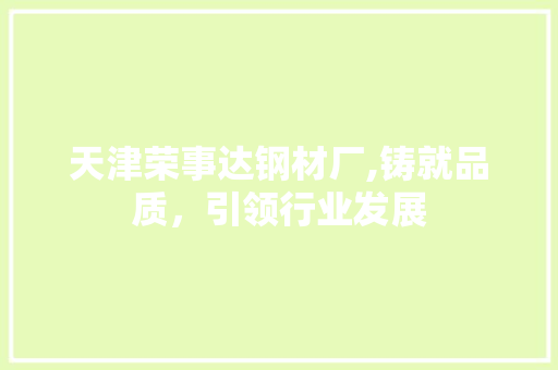 天津荣事达钢材厂,铸就品质，引领行业发展