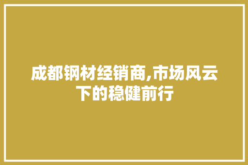 成都钢材经销商,市场风云下的稳健前行