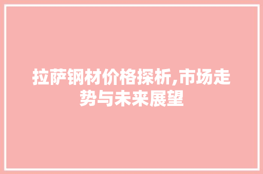 拉萨钢材价格探析,市场走势与未来展望
