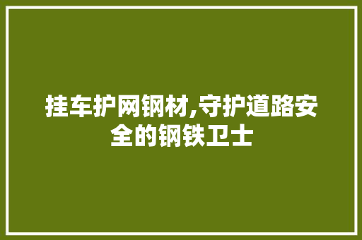挂车护网钢材,守护道路安全的钢铁卫士