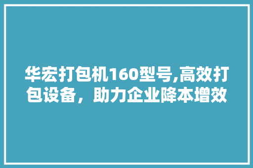 华宏打包机160型号,高效打包设备，助力企业降本增效