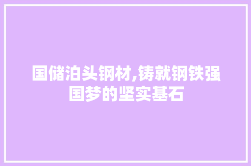 国储泊头钢材,铸就钢铁强国梦的坚实基石