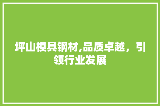坪山模具钢材,品质卓越，引领行业发展