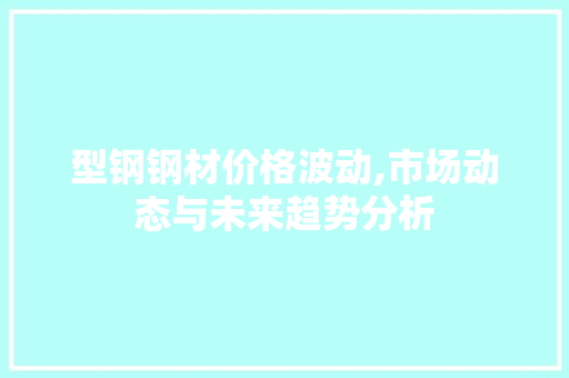 型钢钢材价格波动,市场动态与未来趋势分析