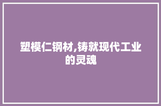 塑模仁钢材,铸就现代工业的灵魂