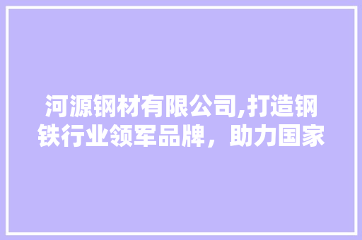 河源钢材有限公司,打造钢铁行业领军品牌，助力国家基础设施建设