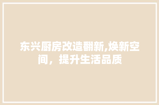东兴厨房改造翻新,焕新空间，提升生活品质
