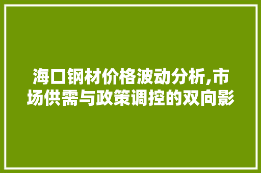 海口钢材价格波动分析,市场供需与政策调控的双向影响