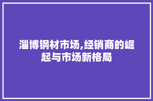 淄博钢材市场,经销商的崛起与市场新格局