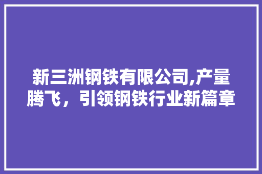 新三洲钢铁有限公司,产量腾飞，引领钢铁行业新篇章