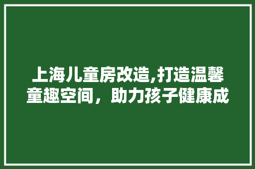 上海儿童房改造,打造温馨童趣空间，助力孩子健康成长