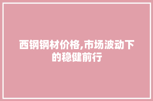 西钢钢材价格,市场波动下的稳健前行