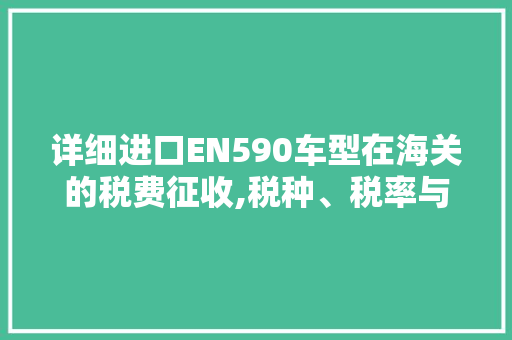 详细进口EN590车型在海关的税费征收,税种、税率与影响