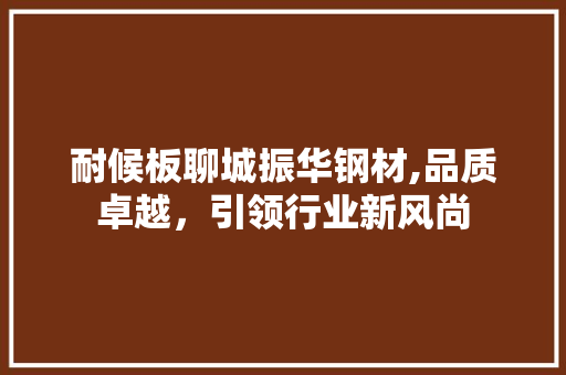 耐候板聊城振华钢材,品质卓越，引领行业新风尚