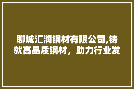 聊城汇润钢材有限公司,铸就高品质钢材，助力行业发展