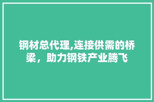钢材总代理,连接供需的桥梁，助力钢铁产业腾飞