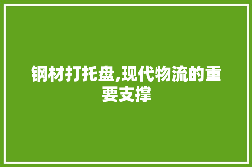 钢材打托盘,现代物流的重要支撑