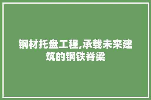 钢材托盘工程,承载未来建筑的钢铁脊梁