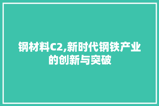 钢材料C2,新时代钢铁产业的创新与突破