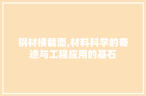 钢材横截面,材料科学的奇迹与工程应用的基石
