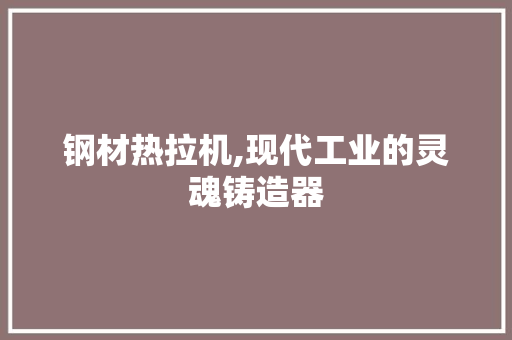 钢材热拉机,现代工业的灵魂铸造器