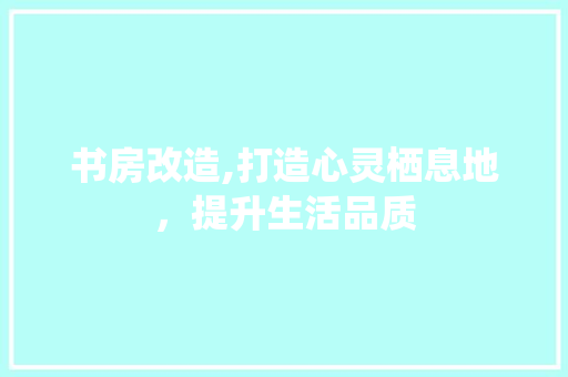 书房改造,打造心灵栖息地，提升生活品质