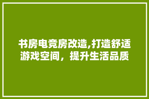 书房电竞房改造,打造舒适游戏空间，提升生活品质