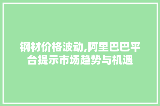 钢材价格波动,阿里巴巴平台提示市场趋势与机遇