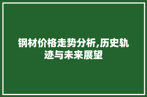 钢材价格走势分析,历史轨迹与未来展望