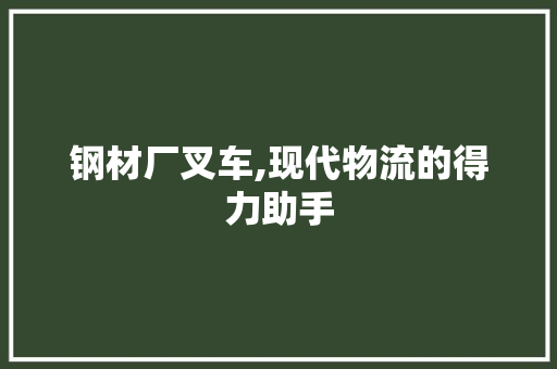 钢材厂叉车,现代物流的得力助手