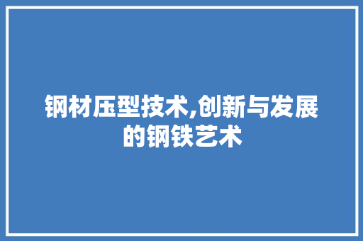 钢材压型技术,创新与发展的钢铁艺术