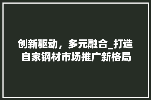 创新驱动，多元融合_打造自家钢材市场推广新格局