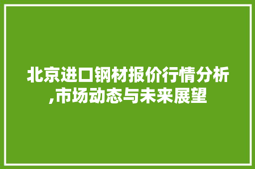 北京进口钢材报价行情分析,市场动态与未来展望
