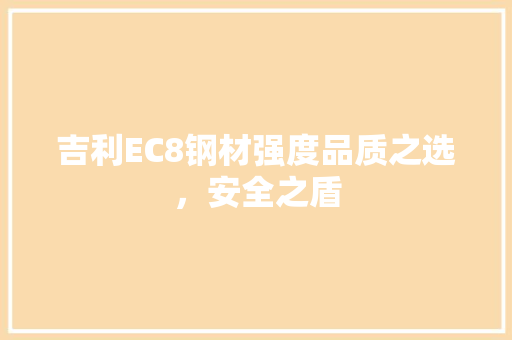 吉利EC8钢材强度品质之选，安全之盾