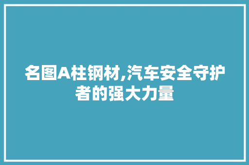 名图A柱钢材,汽车安全守护者的强大力量
