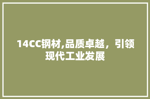 14CC钢材,品质卓越，引领现代工业发展