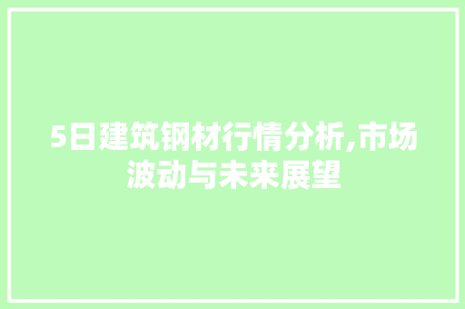 5日建筑钢材行情分析,市场波动与未来展望