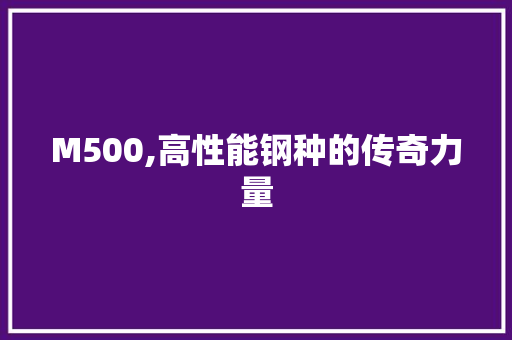 M500,高性能钢种的传奇力量