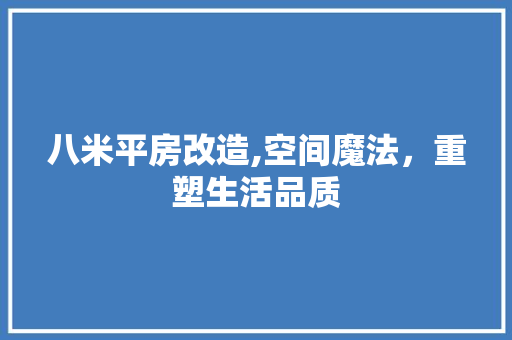 八米平房改造,空间魔法，重塑生活品质