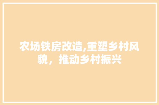 农场铁房改造,重塑乡村风貌，推动乡村振兴
