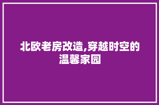北欧老房改造,穿越时空的温馨家园