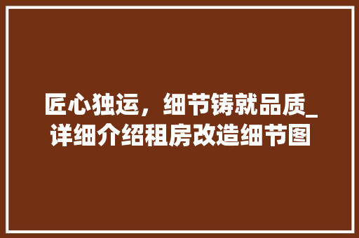 匠心独运，细节铸就品质_详细介绍租房改造细节图