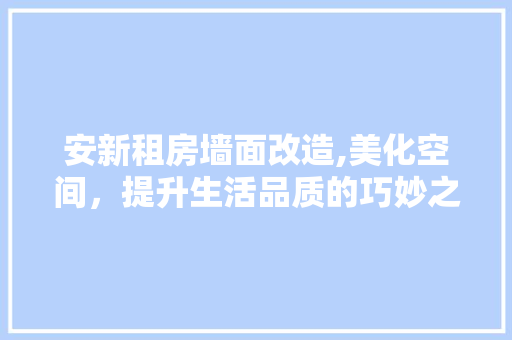 安新租房墙面改造,美化空间，提升生活品质的巧妙之路