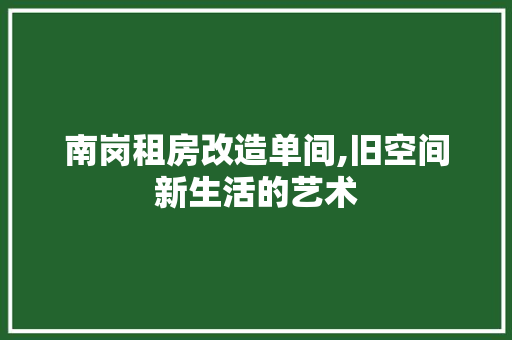 南岗租房改造单间,旧空间新生活的艺术