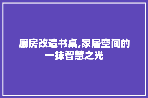 厨房改造书桌,家居空间的一抹智慧之光