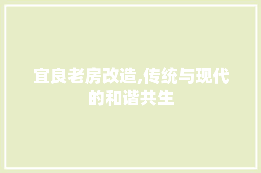 宜良老房改造,传统与现代的和谐共生