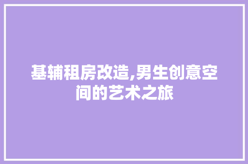 基辅租房改造,男生创意空间的艺术之旅