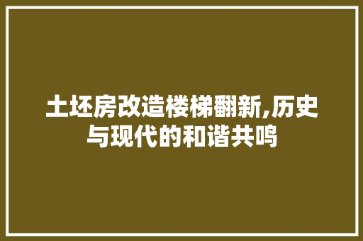 土坯房改造楼梯翻新,历史与现代的和谐共鸣