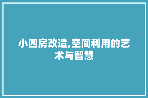 小四房改造,空间利用的艺术与智慧